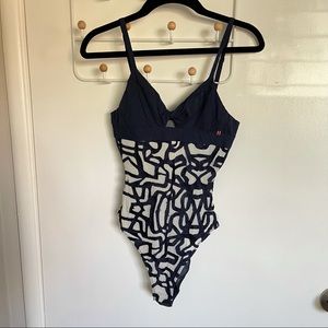 Stance • navy sheer bodysuit